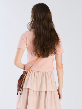 To b. by agnès b. 【Outlet】ワッフル コンパクト 半袖 Tシャツ ピンク