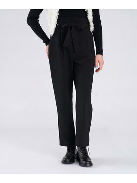 To b. by agnès b. ダブルクロス タックパンツ ブラック