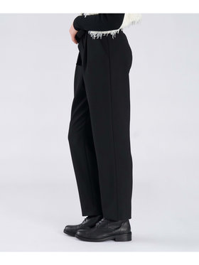 To b. by agnès b. ダブルクロス タックパンツ ブラック