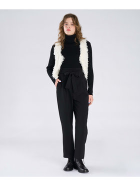 To b. by agnès b. ダブルクロス タックパンツ ブラック