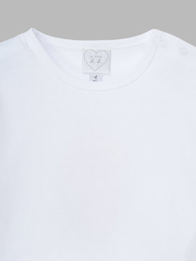 ENFANT ベビー ベビー バックプリント コットン トップス ”bb. avec doudou” ホワイト