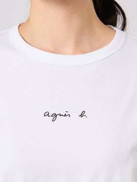 FEMME ウィメンズ ロゴプリント コットン 半袖 Tシャツ "Le Mixte" ホワイト