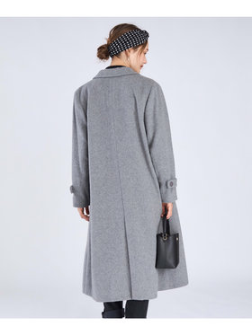 To b. by agnès b. ラムウールロングコート グレー