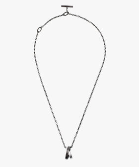 HOMME メンズ メンズ ロゴ レイヤード ネックレス "Compulsion" グレー系その他