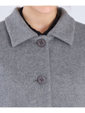 To b. by agnès b. ラムウールロングコート グレー