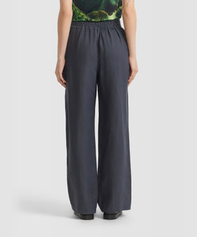 FEMME ウィメンズ リネン ワイド パンツ グレー