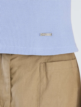 To b. by agnès b. 【Outlet】ワッフル コンパクト 半袖 Tシャツ ブルー