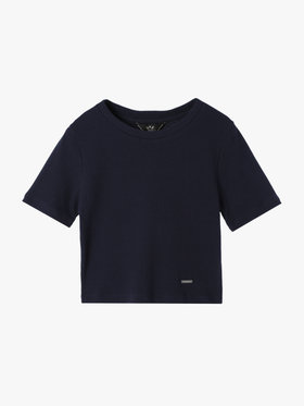 To b. by agnès b. 【Outlet】ワッフル コンパクト 半袖 Tシャツ ネイビー
