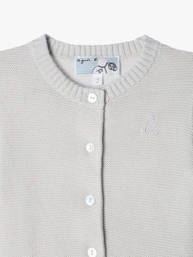ENFANT ベビー ベビー コットン ニット カーディガン グレー系その他