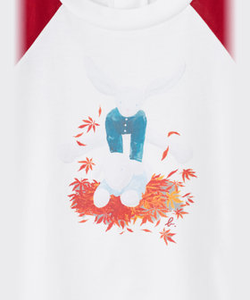 ENFANT ベビー ベビー ラグラン コットン 長袖 Tシャツ ホワイト