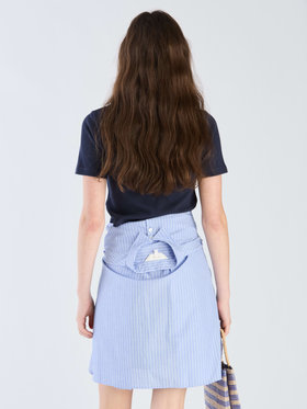 To b. by agnès b. 【Outlet】ワッフル コンパクト 半袖 Tシャツ ネイビー