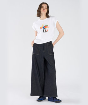 To b. by agnès b. Fairy T オーガニックコットン 半袖 アーティストTシャツ ホワイト