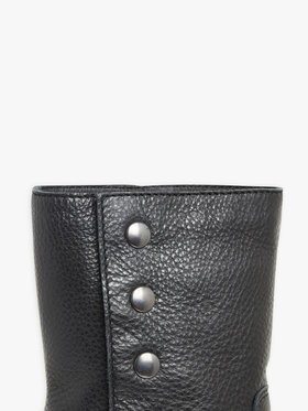 FEMME ウィメンズ レザー スナップボタン ブーツ ”New Pression” ブラック