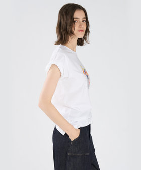 To b. by agnès b. Fairy T オーガニックコットン 半袖 アーティストTシャツ ホワイト