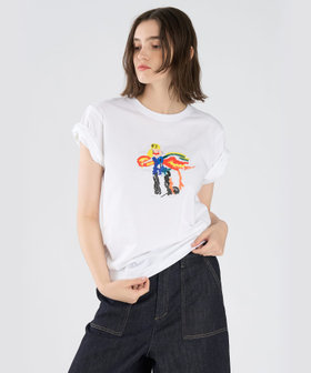 To b. by agnès b. Fairy T オーガニックコットン 半袖 アーティストTシャツ ホワイト