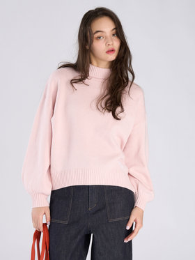 To b. by agnès b. ソフトニット プルオーバー ピンク