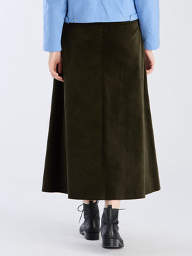 FEMME ウィメンズ 【Outlet】UR88 JUPE コーデュロイフレアロングスカート カーキ