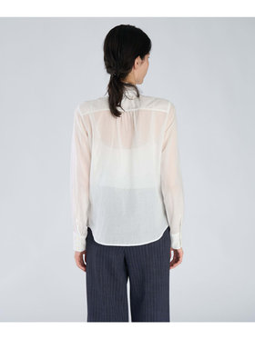 FEMME ウィメンズ コットン 長袖 ボウタイ ブラウス ホワイト