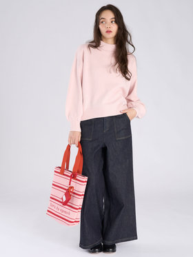 To b. by agnès b. ソフトニット プルオーバー ピンク