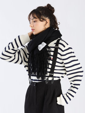 To b. by agnès b. ウール カシミヤ マフラー ブラック