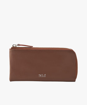VOYAGE メンズ バッグ＆ウォレット レザー ラウンドジップ ロングウォレット "Yvon" ZAH04-08 ブラウン