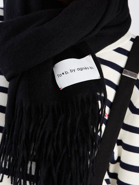 To b. by agnès b. ウール カシミヤ マフラー ブラック