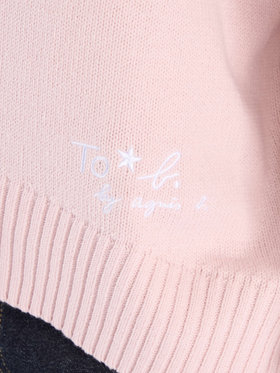To b. by agnès b. ソフトニット プルオーバー ピンク