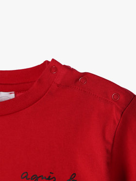 ENFANT ベビー 【Outlet】S179 L GD TS ベビー ロゴTシャツ レッド