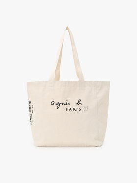 FEMME ウィメンズ プリント コットン トートバッグ ”PARIS” ホワイト