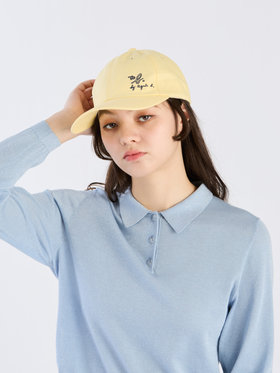 To b. by agnès b. 【Outlet】ラインロゴキャップ イエロー