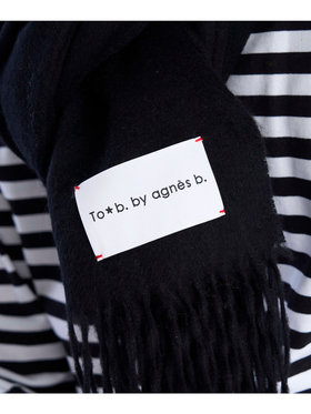 To b. by agnès b. ウール カシミヤ マフラー ブラック