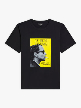 FEMME ウィメンズ フォトプリント コットン 半袖 Tシャツ ”Cahiers du Cinema” ブラック