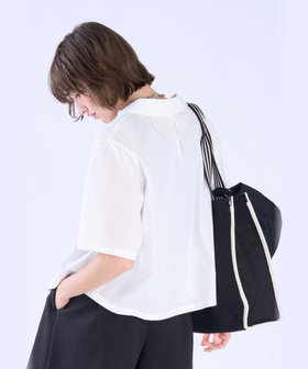 To b. by agnès b. ボックスカット 半袖 シャツ ホワイト