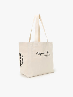 FEMME ウィメンズ プリント コットン トートバッグ ”PARIS” ホワイト
