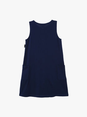 ENFANT ガールズ キッズ マルチカラー コットン ノースリーブ ワンピース "Barbie" ネイビー