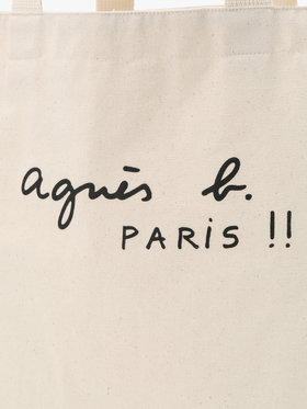 FEMME ウィメンズ プリント コットン トートバッグ ”PARIS” ホワイト