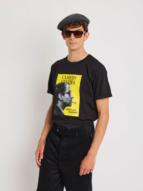 FEMME ウィメンズ フォトプリント コットン 半袖 Tシャツ ”Cahiers du Cinema” ブラック