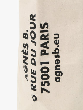 FEMME ウィメンズ プリント コットン トートバッグ ”PARIS” ホワイト