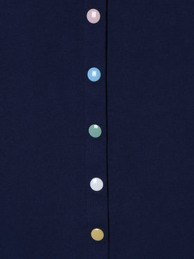 ENFANT ガールズ キッズ マルチカラー コットン ノースリーブ ワンピース "Barbie" ネイビー