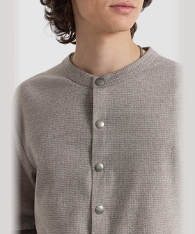 HOMME メンズ メンズ コットン ジャージー カーディガンプレッション ベージュ