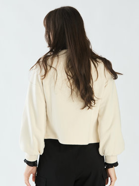 To b. by agnès b. 【Outlet】コットン ブラッシュド プリティ カーディガン ホワイト