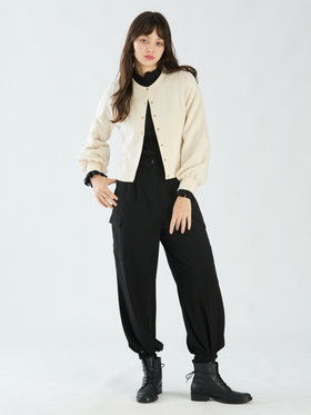 To b. by agnès b. 【Outlet】コットン ブラッシュド プリティ カーディガン ホワイト