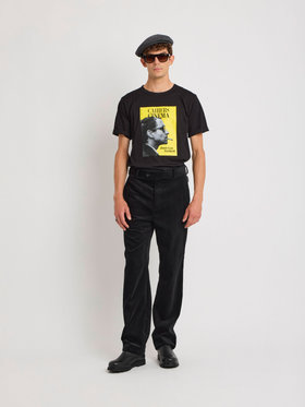 FEMME ウィメンズ フォトプリント コットン 半袖 Tシャツ ”Cahiers du Cinema” ブラック