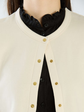 To b. by agnès b. 【Outlet】コットン ブラッシュド プリティ カーディガン ホワイト