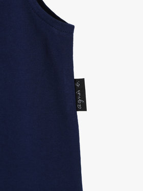 ENFANT ガールズ キッズ マルチカラー コットン ノースリーブ ワンピース "Barbie" ネイビー