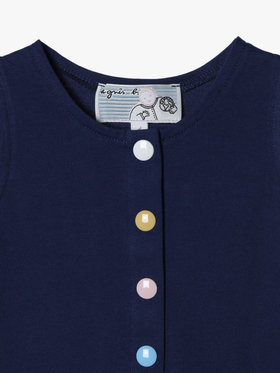 ENFANT ベビー ベビー マルチカラー コットン ノースリーブ ワンピース "Barbie" ネイビー