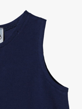 ENFANT ベビー ベビー マルチカラー コットン ノースリーブ ワンピース "Barbie" ネイビー