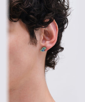 FEMME ウィメンズ SPORT b. ディノ シングル スタッドピアス "Hugging b." グリーン