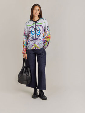 FEMME ウィメンズ 【Outlet】NU37 CARDIGAN アーティスト ジップカーディガン Ryan McGinness マルチ