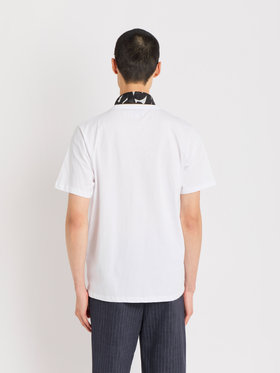 FEMME ウィメンズ メッセージ プリント コットン 半袖 Tシャツ “j'kiffe le Louvre" ホワイト